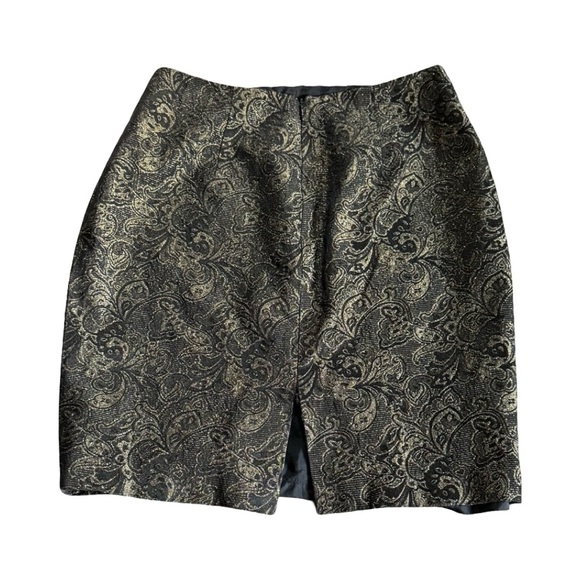 Vintage Goth Georgiou Studio, size 6. Black and Gold Paisley Skirt - Picture 4 of 10